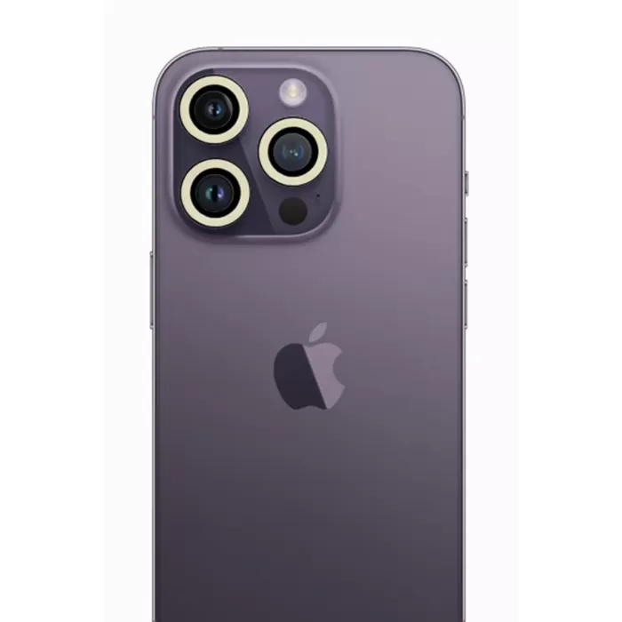   iPhone 13 Pro Max Neon Fosforlu Kamera Lens - Beyaz