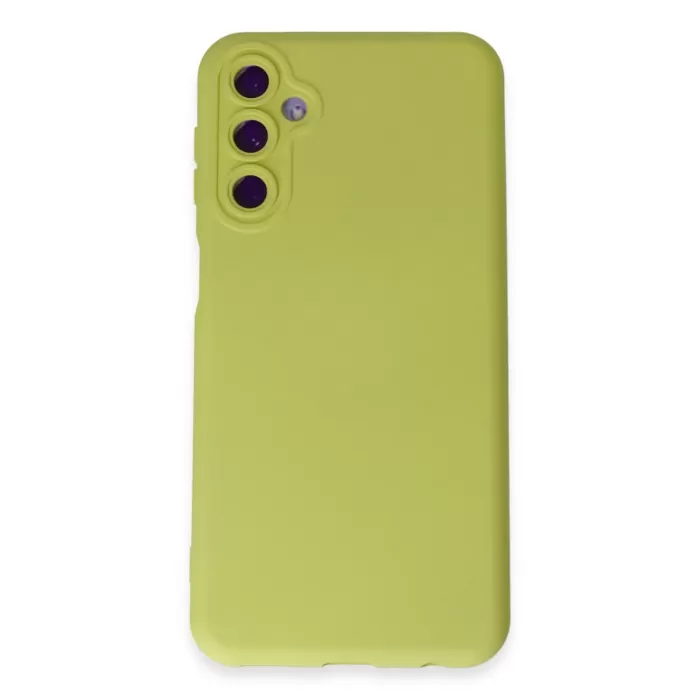    Samsung Galaxy M14 5G Kılıf Nano içi Kadife Silikon - Sarı