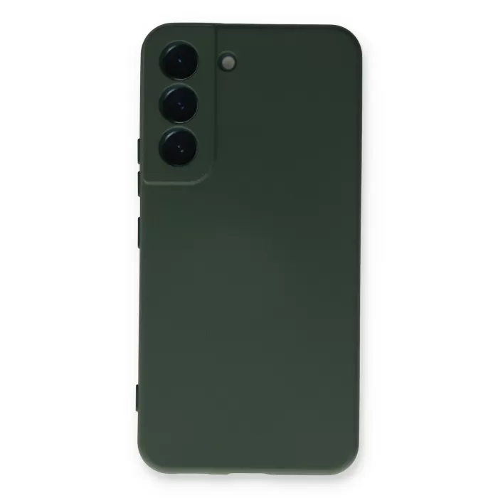    Samsung Galaxy S23 Kılıf Nano içi Kadife Silikon - Koyu Yeşil