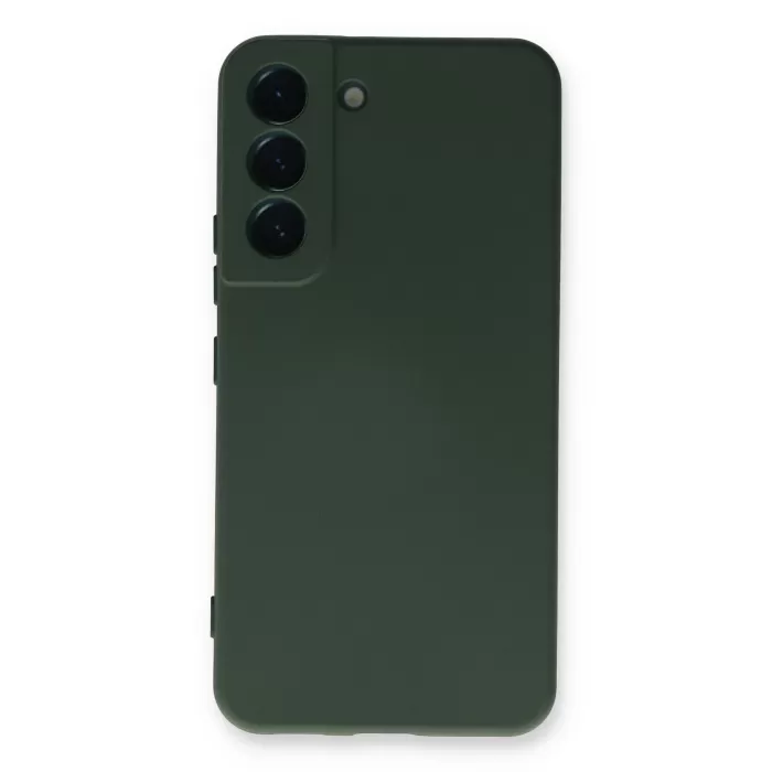    Samsung Galaxy S23 Kılıf Nano içi Kadife Silikon - Koyu Yeşil