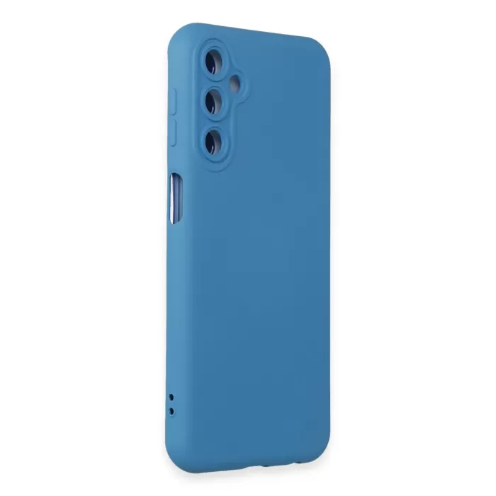    Samsung Galaxy M14 5G Kılıf Nano içi Kadife Silikon - Mavi