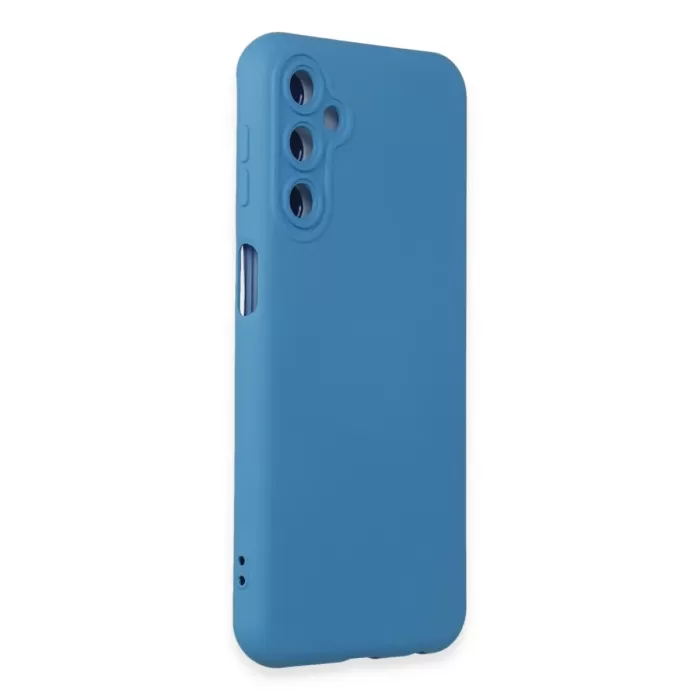    Samsung Galaxy M14 5G Kılıf Nano içi Kadife Silikon - Mavi