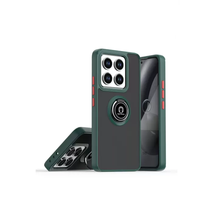    Xiaomi Mi 15 Kılıf Montreal Yüzüklü Silikon Kapak - Yeşil