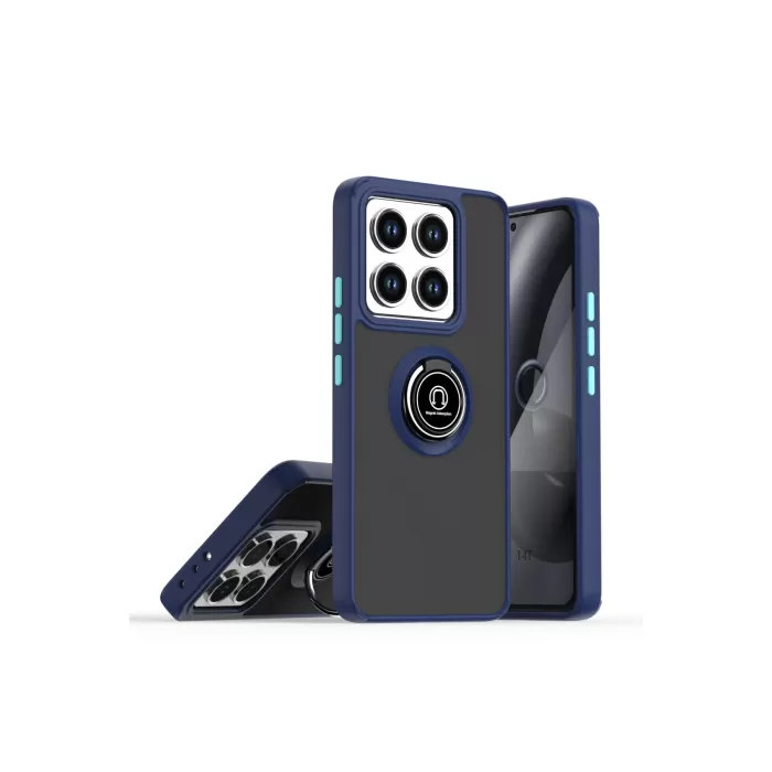    Xiaomi Mi 15 Pro Kılıf Montreal Yüzüklü Silikon Kapak - Lacivert