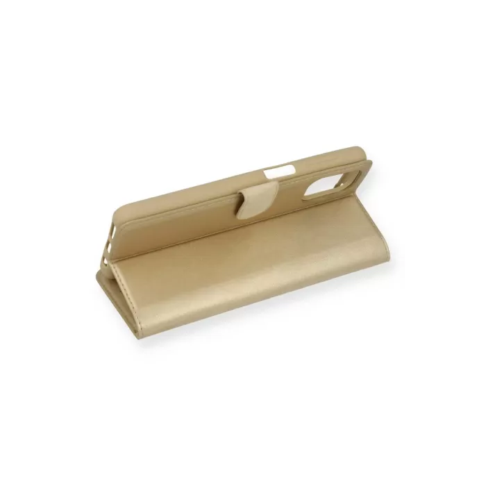 Newface Samsung Galaxy M51 Trend S Plus Kapaklı Kılıf - Gold