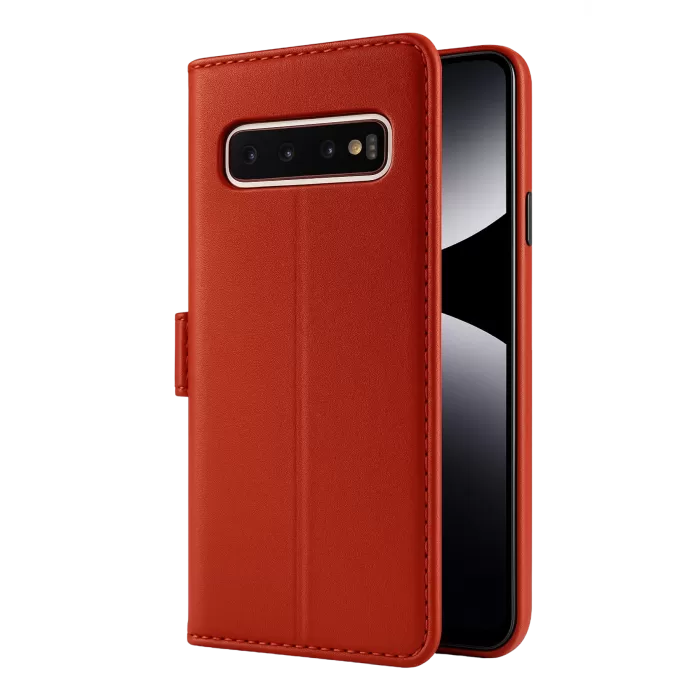 Newface Samsung Galaxy S10 Plus Trend S Plus Kapaklı Kılıf - Kırmızı