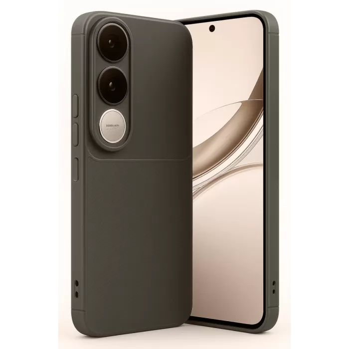 Newface Vivo V50 Lite 4G Auto Focus Karbon Kapak - Kahverengi