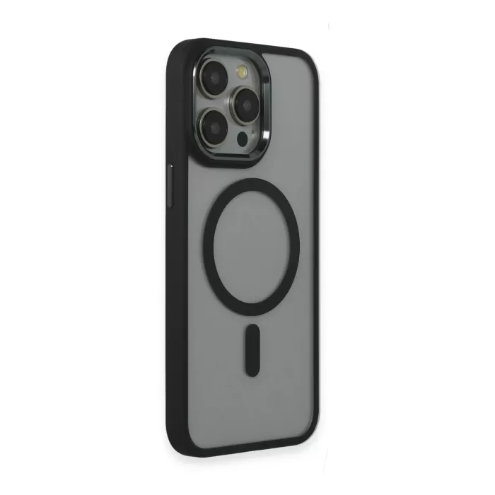 Newface iPhone 15 Pro Max Kılıf Room Magneticsafe Silikon - Siyah