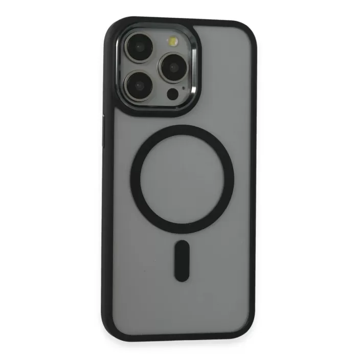 Newface iPhone 15 Pro Max Kılıf Room Magneticsafe Silikon - Siyah
