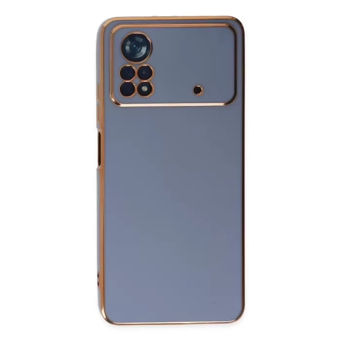 Newface Xiaomi Poco X4 Pro 5G Kılıf Volet Silikon - Mavi