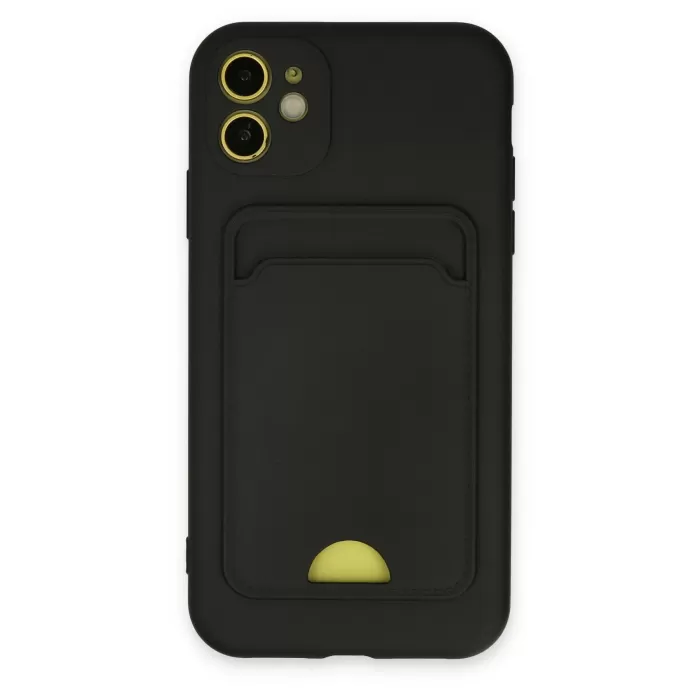 Newface iPhone 11 Kılıf Kelvin Kartvizitli Silikon - Siyah