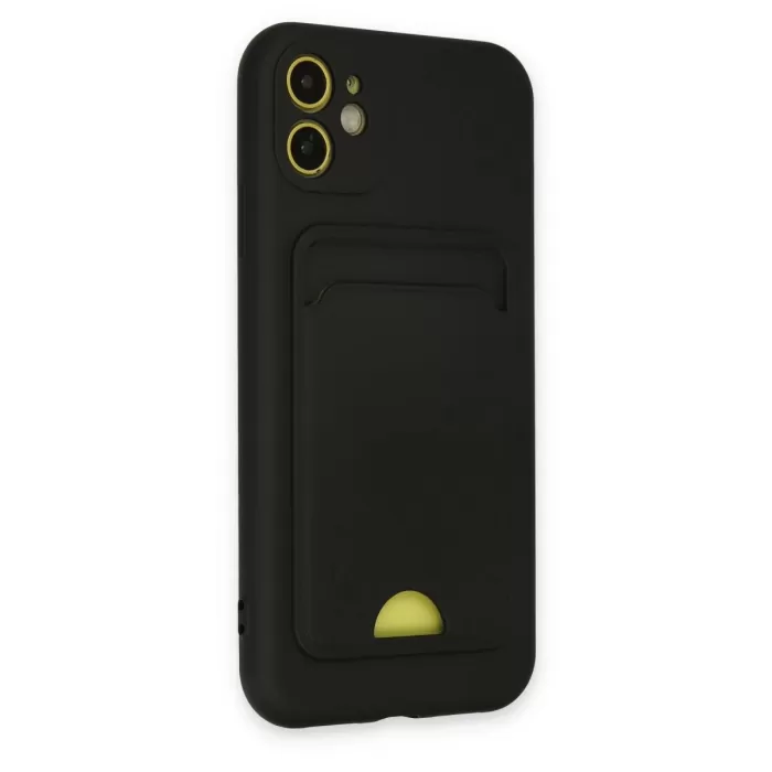 Newface iPhone 11 Kılıf Kelvin Kartvizitli Silikon - Siyah
