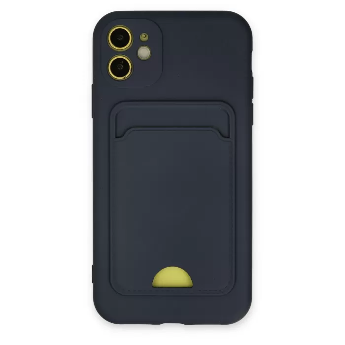Newface iPhone 11 Kılıf Kelvin Kartvizitli Silikon - Lacivert
