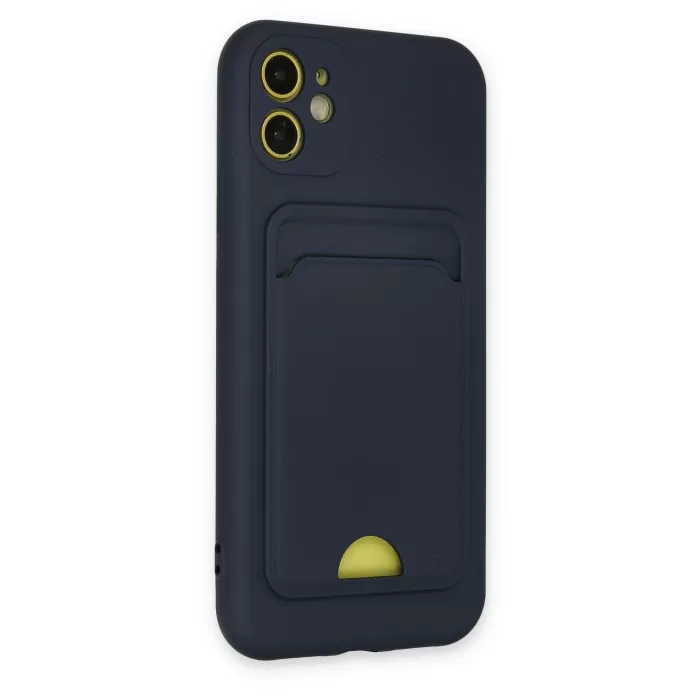 Newface iPhone 11 Kılıf Kelvin Kartvizitli Silikon - Lacivert