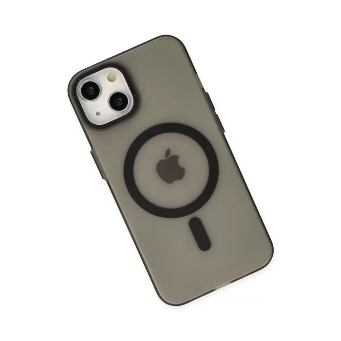 Newface iPhone 15 Kılıf Lodos Magneticsafe Mat Kapak - Siyah