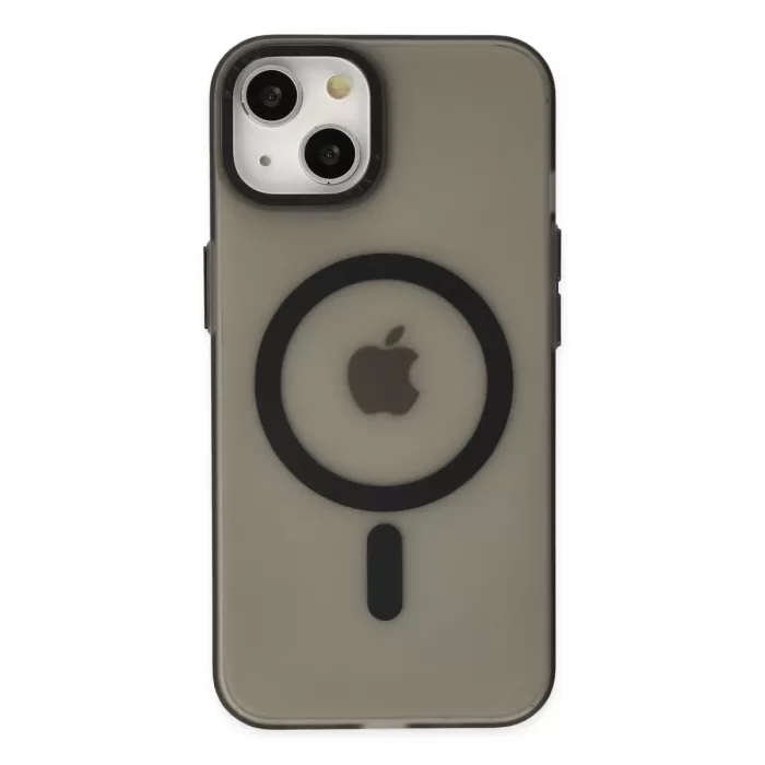 Newface iPhone 15 Kılıf Lodos Magneticsafe Mat Kapak - Siyah