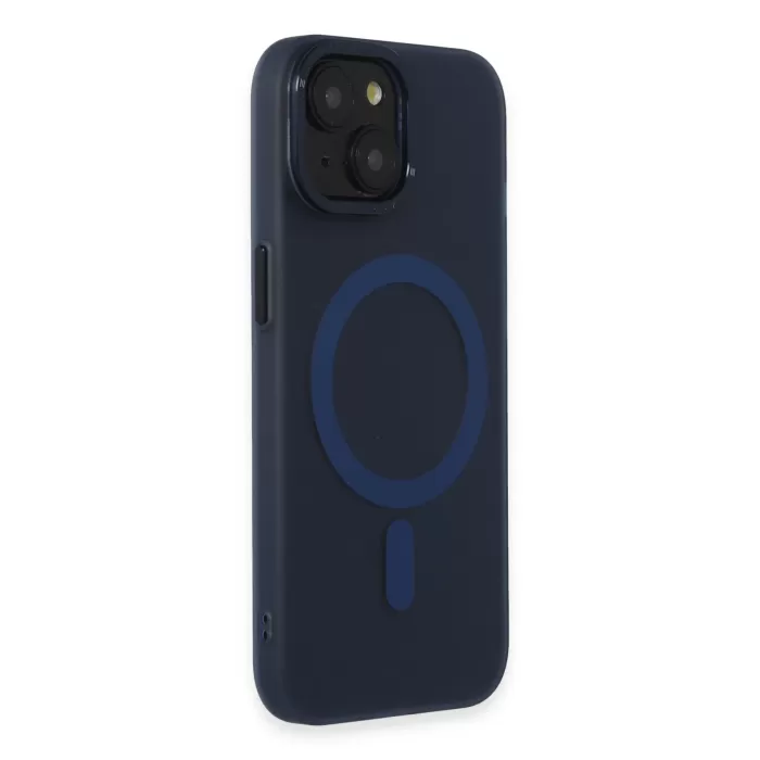 Newface iPhone 15 Kılıf Lodos Magneticsafe Mat Kapak - Mavi