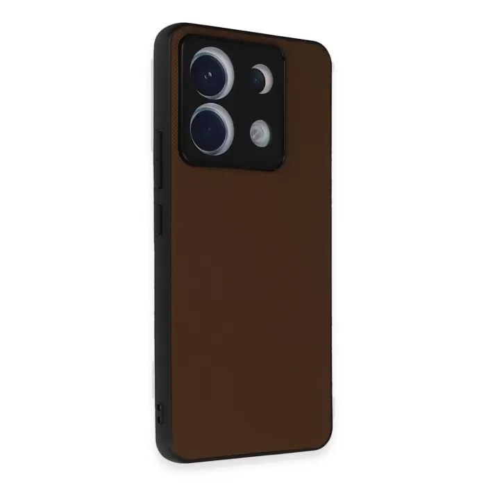 Newface Xiaomi Redmi Note 13 Pro 5G Kılıf Taft Kapak - Kahverengi