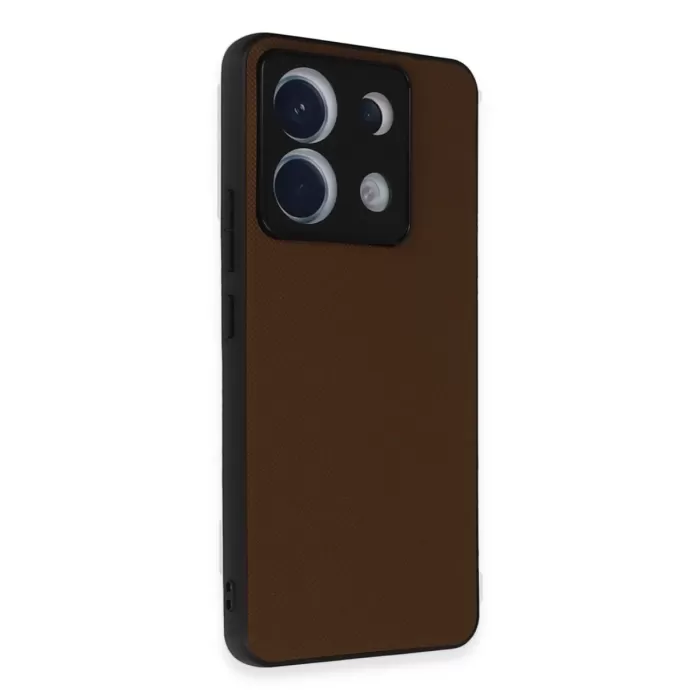 Newface Xiaomi Redmi Note 13 Pro 5G Kılıf Taft Kapak - Kahverengi