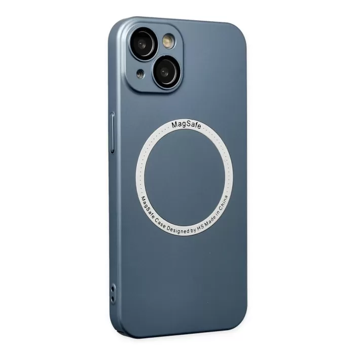 Newface iPhone 14 Plus Kılıf Jack Magneticsafe Lens Silikon - Sierra Blue