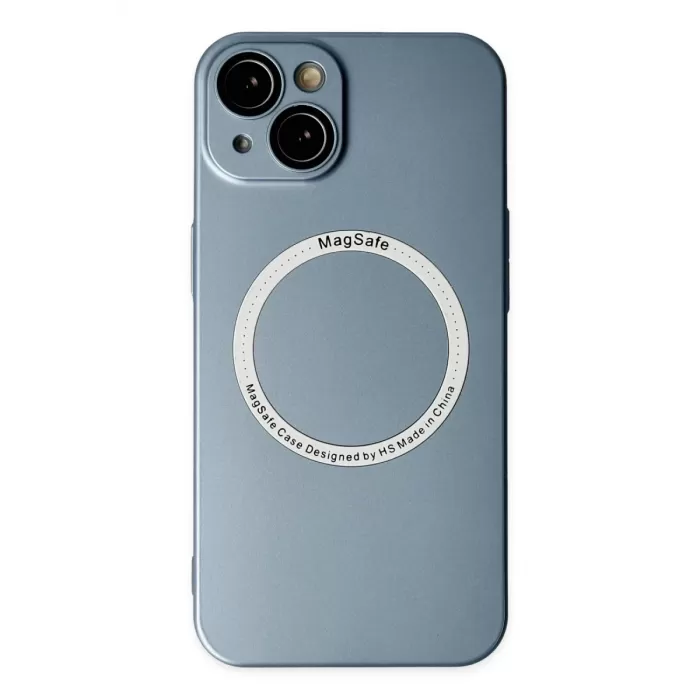 Newface iPhone 14 Plus Kılıf Jack Magneticsafe Lens Silikon - Sierra Blue