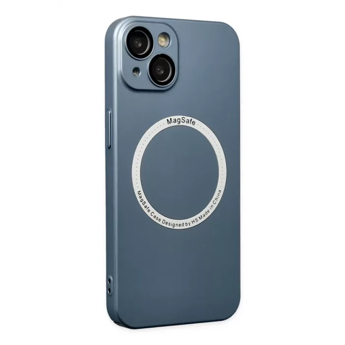 Newface iPhone 14 Plus Kılıf Jack Magneticsafe Lens Silikon - Sierra Blue