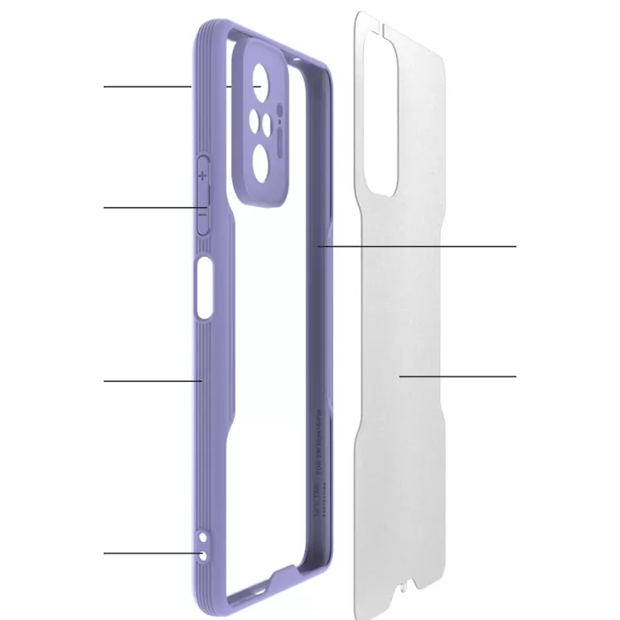 Newface Xiaomi Redmi Note 10 Pro Kılıf Platin Silikon - Mavi