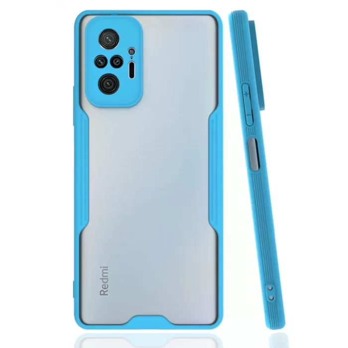 Newface Xiaomi Redmi Note 10 Pro Kılıf Platin Silikon - Mavi