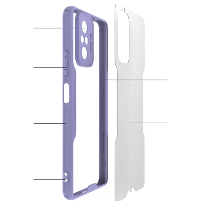 Newface Xiaomi Redmi Note 10 Pro Kılıf Platin Silikon - Mavi