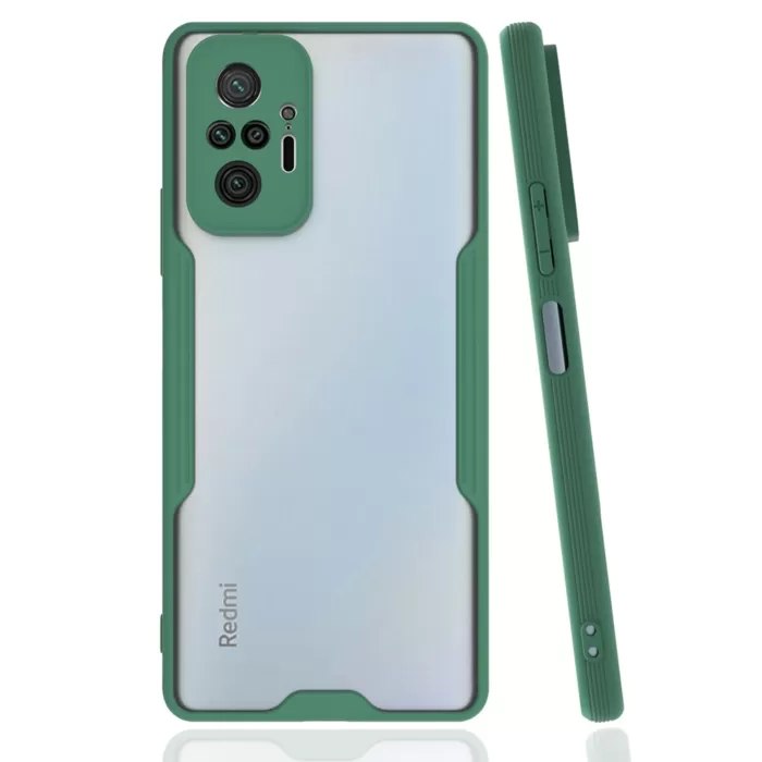 Newface Xiaomi Redmi Note 10 Pro Kılıf Platin Silikon - Yeşil