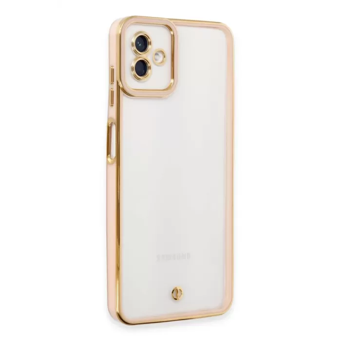 Newface Samsung Galaxy A04 Kılıf Liva Lens Silikon - Rose