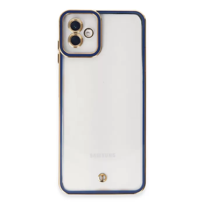 Newface Samsung Galaxy A04 Kılıf Liva Lens Silikon - Mavi