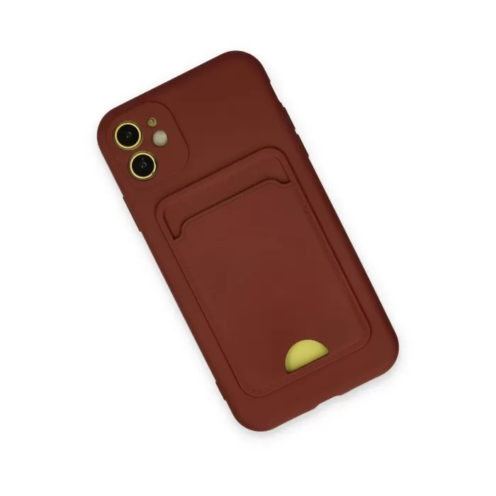 Newface iPhone 11 Kılıf Kelvin Kartvizitli Silikon - Bordo