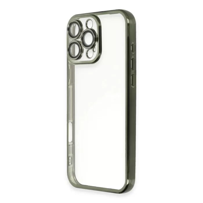 Newface iPhone 16 Pro Max Kılıf Razer Lensli Silikon - Yeşil