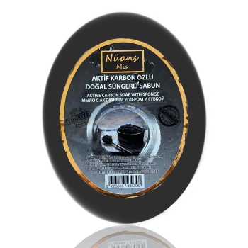 AKTİF KARBON ÖZLÜ DOĞAL SÜNGERLİ SABUN
