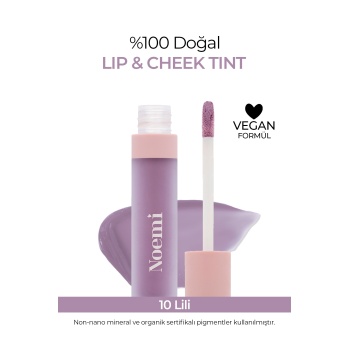 Noemi Lip & Cheek / Tint - Besleyici Özellik - 10 Lili / Aydınlatıcı - Renklendirme