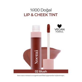 Noemi Lip & Cheek / Tint - Besleyici Özellik - 02 Blush