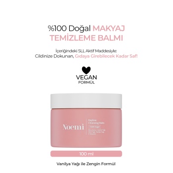 Noemi %100 Doğal Makyaj Temizleme Balmı - Make Up Remover Balm - Vanilya Kokulu - 100ml