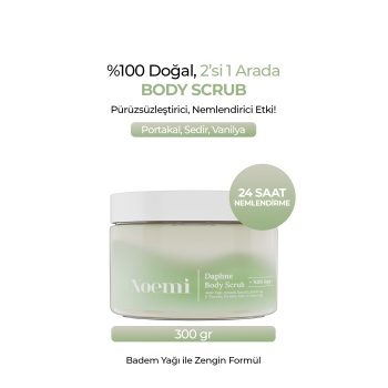 Noemi %100 Doğal Body Scrub - Yoğun Nemlendirici Etkili El Ve Vücut Peelingi - Daphne 330gr