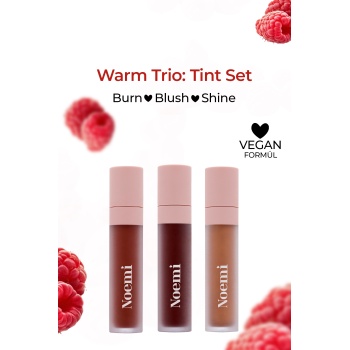 Warm Trio: Tint Set Burn - Blush - Shine