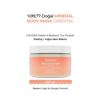 Doğal Mineral Body Mask Oriental / Çift Etkili & Besleyici Tuz Terapisi / Peeling + Yoğun Nem Bakımı