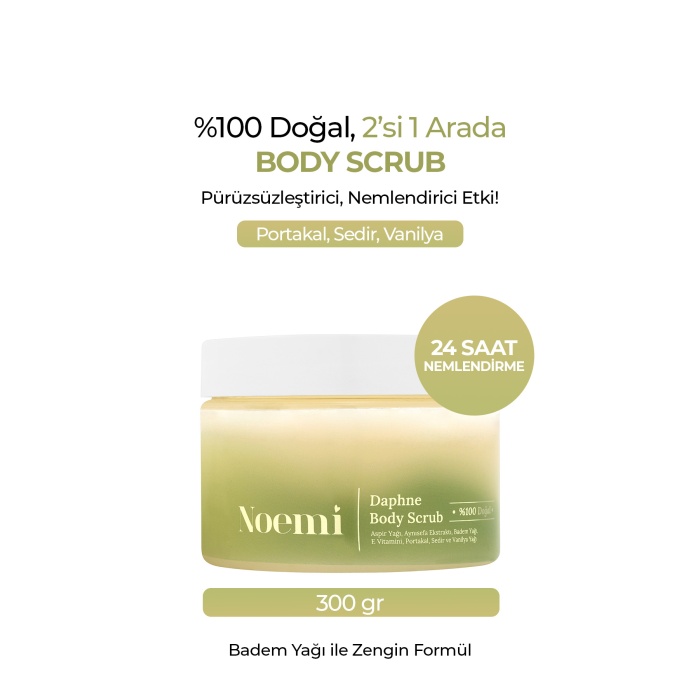 Noemi %100 Doğal Body Scrub - Yoğun Nemlendirici Etkili El Ve Vücut Peelingi - Daphne 300gr