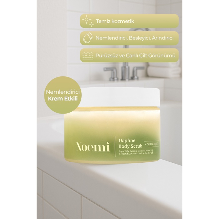 Noemi %100 Doğal Body Scrub - Yoğun Nemlendirici Etkili El Ve Vücut Peelingi - Daphne 300gr