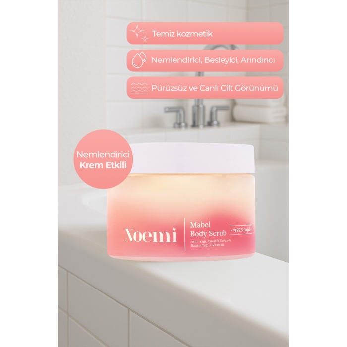 Noemi Doğal Body Scrub - Arındırıcı, Yoğun Nemlendirici El Ve Vücut Peelingi - Mabel 300gr