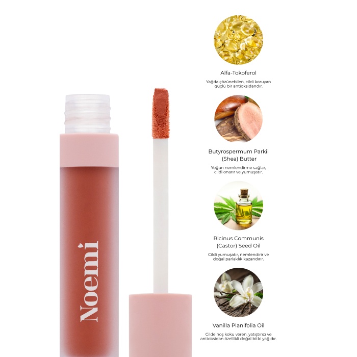 Noemi Lip & Cheek / Tint - Argan Yağı Özlü, Besleyici Özellik - 01 Bloom