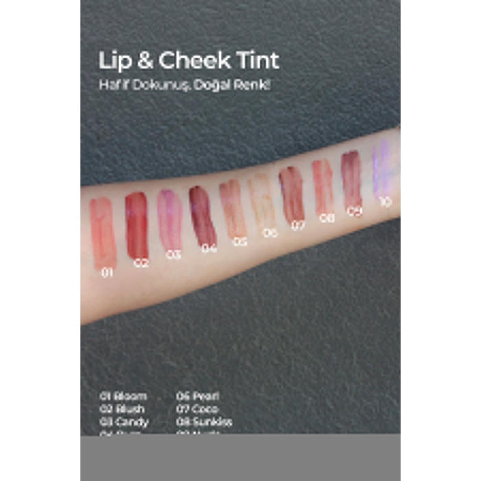 Noemi %100 Doğal Lip & Cheek / Tint - Besleyici Özellik - Doğal Bitişli - 09 Nude