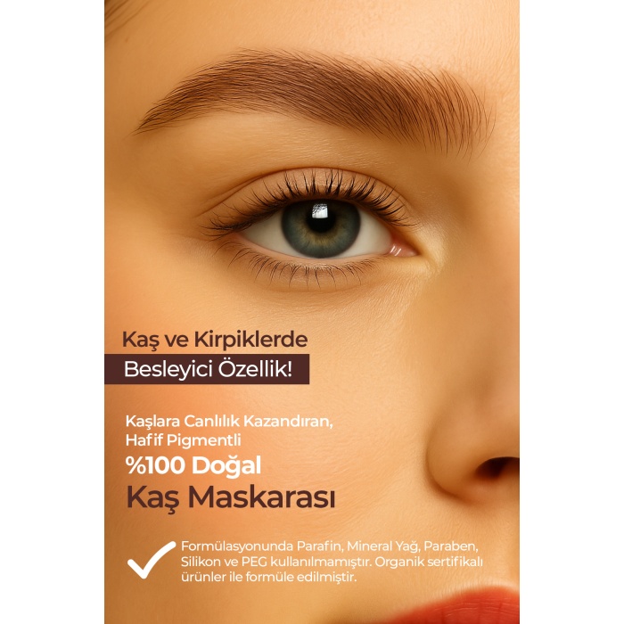 Noemi %100 Doğal Kaş Maskarası - Besleyici Özellikli - Eyebrow Mascara - 03 Medium Brown Kahverengi