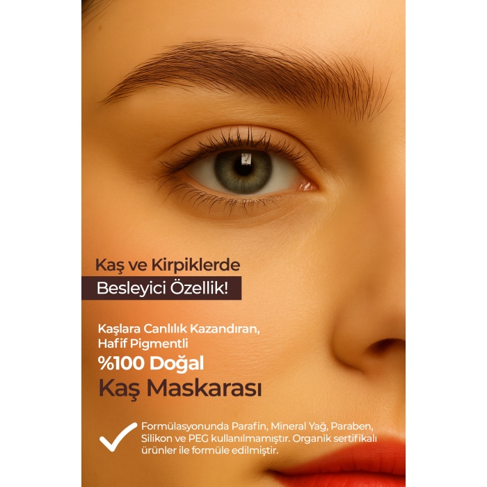 Noemi %100 Doğal Kaş Maskarası - Besleyici Özellikli - Eyebrow Mascara - 04 Warm Brown - Sıcak Kahve