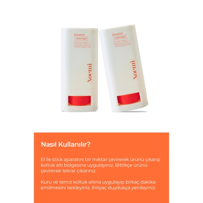 Noemi %100 Doğal Deo Stick / Roll On - Vanilya Kokulu Ve Nemlendirici Etkili - 20ml – Forest