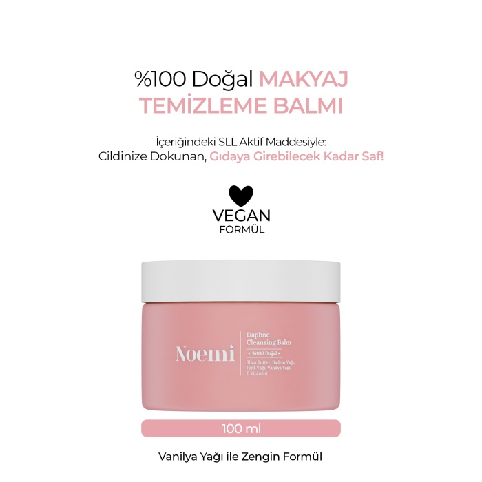 Noemi %100 Doğal Makyaj Temizleme Balmı - Make Up Remover Balm - Vanilya Kokulu - 100ml